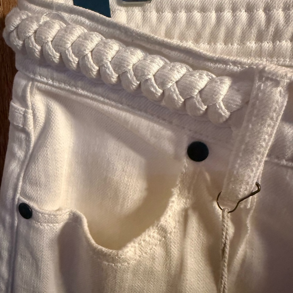 Johnny Was Braided Wide Leg Pants - White size 27 NWT - Picture 6 of 9